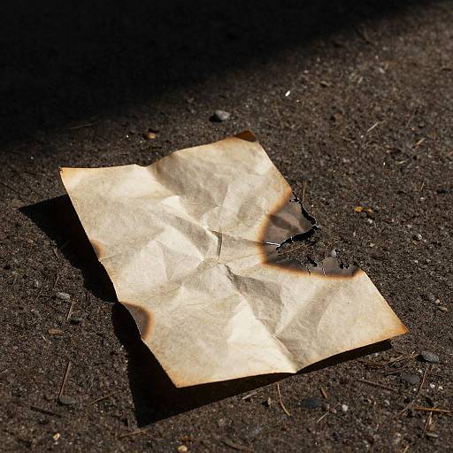 Chiaroscuro Half-Burnt Letter Scene