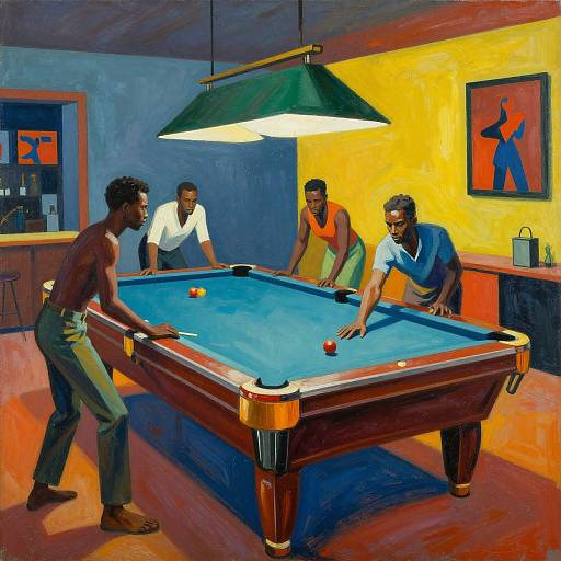 Harlem Renaissance Pool Parlor Scene