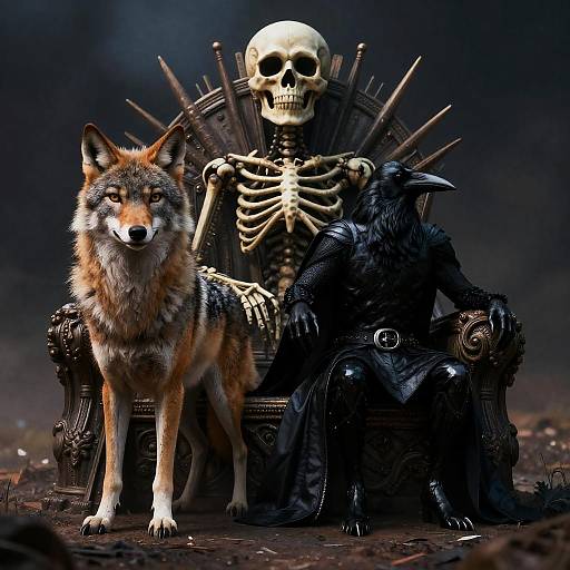 Raven and Coyote Thrones in Afterlife