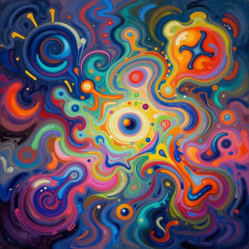 Vibrant Surreal Dreamscape Art