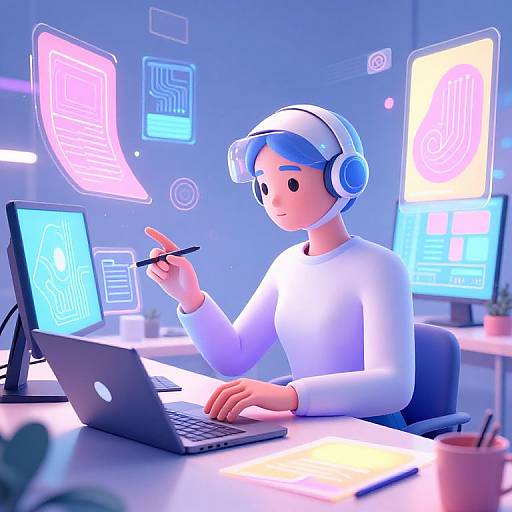 Cyberpunk AI Graphic Design Studio