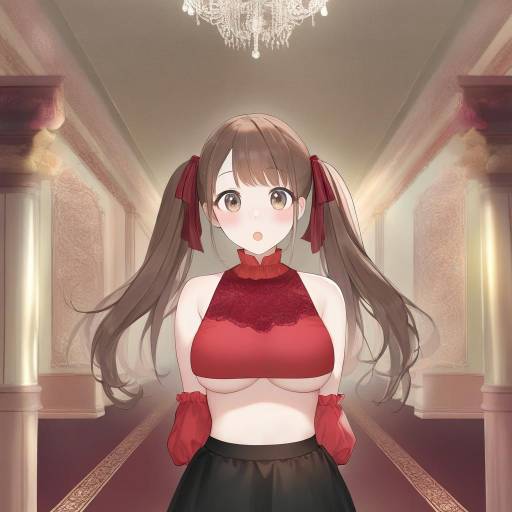 Elegant Girl in Ballroom Attire