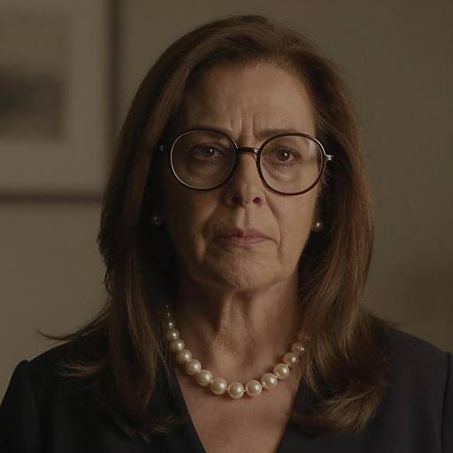 Serious Portrait of Middle-Aged Woman