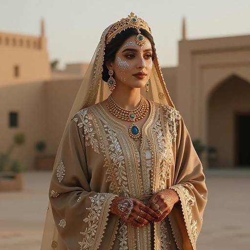 Cinematic Moroccan Bride at Golden Hour
