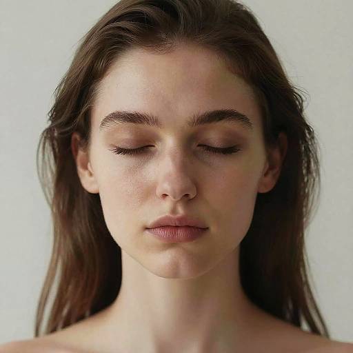 Portrait of Woman with Closed Eyes