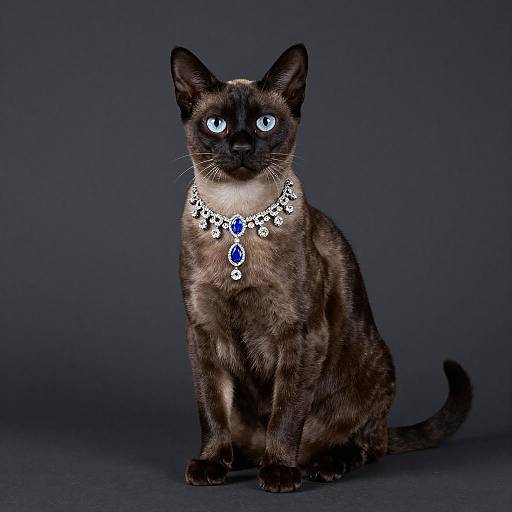 Elegant Egyptian Mau Cat Portrait Studio