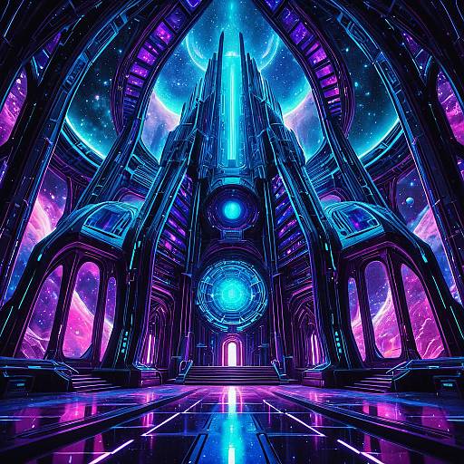 Futuristic Alien Architecture Interior