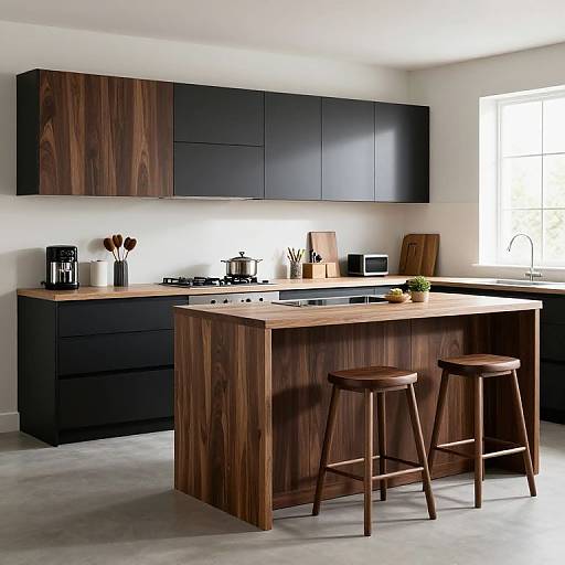 Dark Wood Kitchen Furniture Design