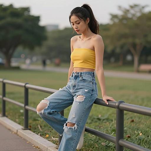 Stylish Summer Vibes in Urban Park