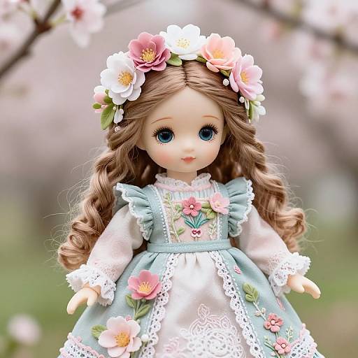 Spring-Themed Floral Doll Album Art