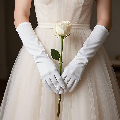 Princess in Dress and Gloves