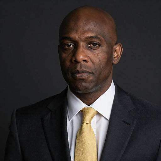 Serious Portrait of a Bald Black Man