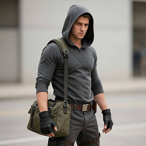 Realistic Male Fallout Costume Outdoors