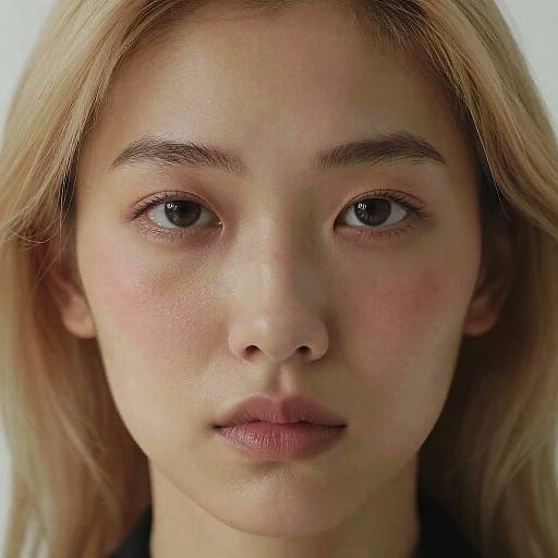 Close-Up Blonde Portrait with Birthmark