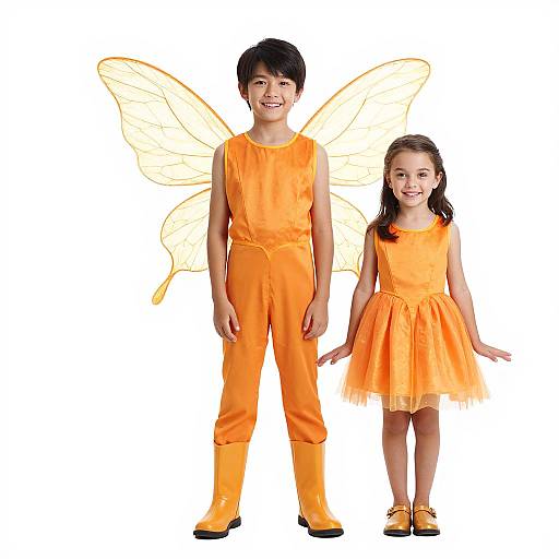Orange Fairy Costume with Wings