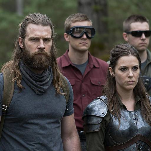 Rugged Individuals in Forest Setting