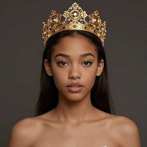 Elegant Willow Smith Portrait with Crown
