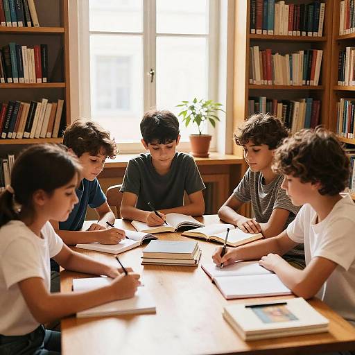 Cozy Library Study Session