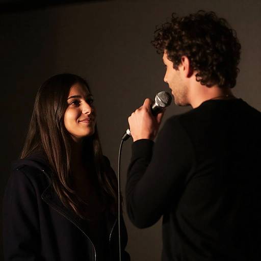 Dimly Lit Duet Performance