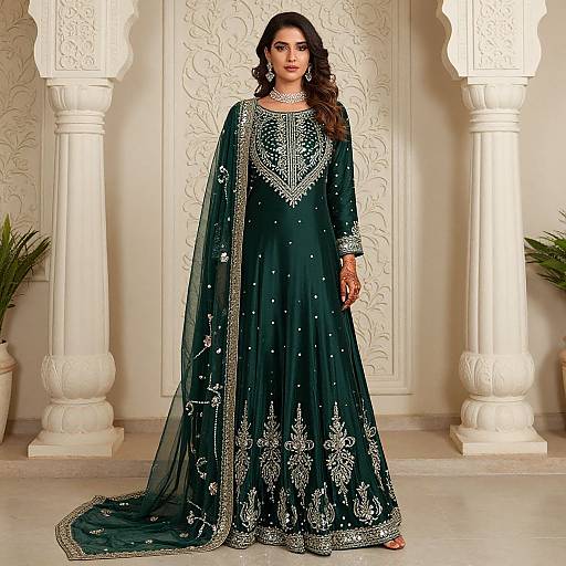 Elegant Mehndi Outfit in Luxurious Setting