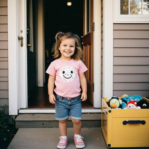 Smiling Toddler Girl on Porch
