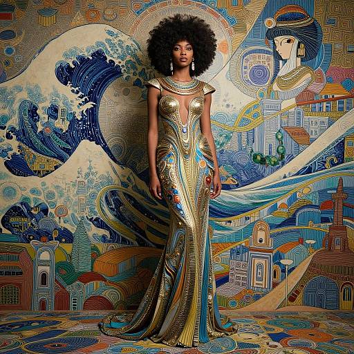 Afrofuturistic Fashion Portrait Masterpiece