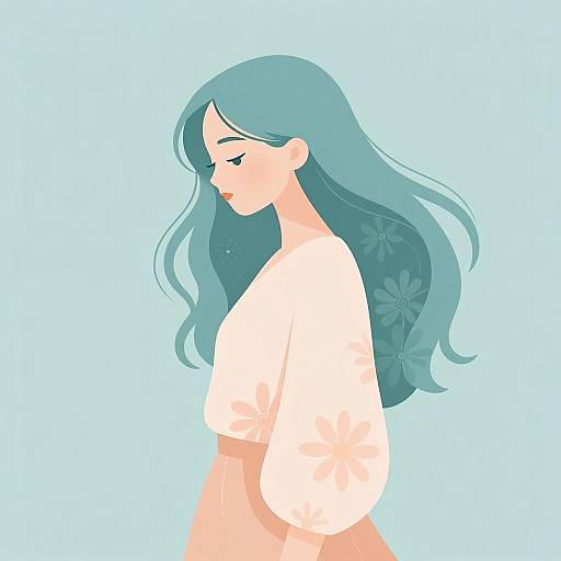 Ethereal Woman in Pastel Colors