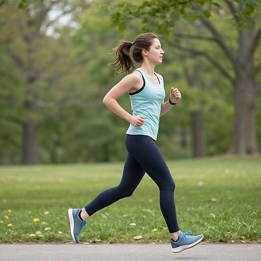 Woman Jogging in Park