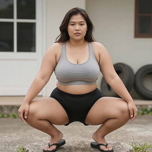 Confident Plus-Size Woman Outdoors