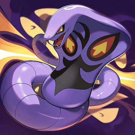 Illustration of Arbok, pokemon in the style of Matrix16