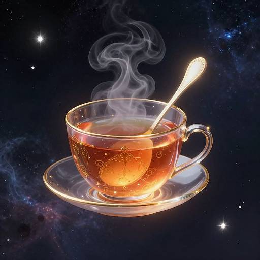 Celestial Tea in Cosmic Expanse