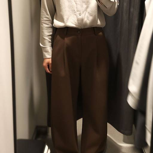 Relaxed Fit Trousers in Fitting Room