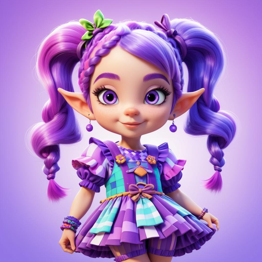 Vibrant Fantasy Gnome Character Portrait