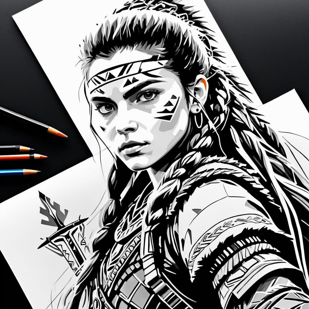 Intense Aloy in High Contrast Art