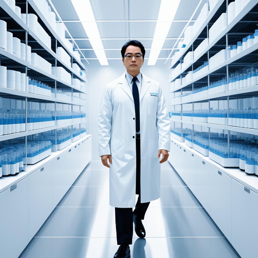 Determined Scientist in Modern Lab