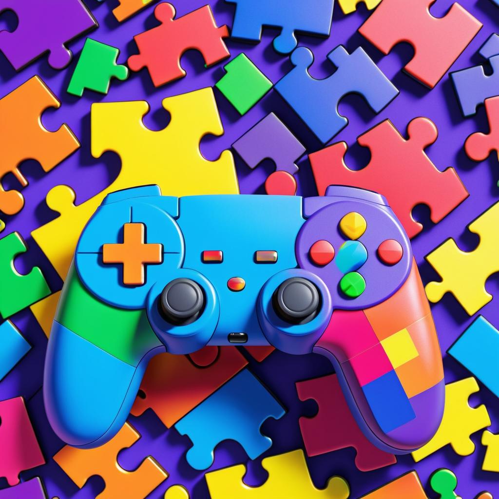 Whimsical LGBTQ+ Puzzle Piece Controller