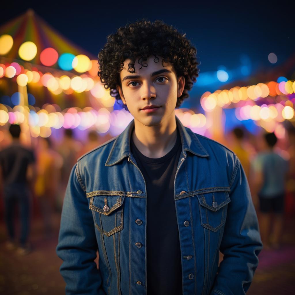 Vibrant Night Carnival Portrait