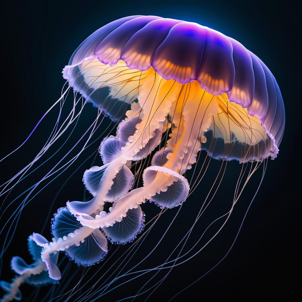 Ultra-Photorealistic Jellyfish in Candlelight