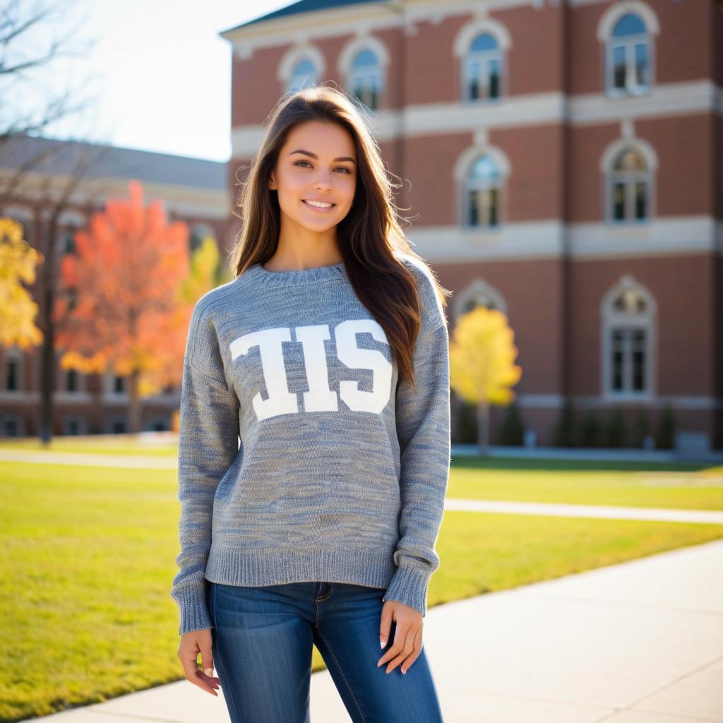 Sporty Sweater Style on Campus