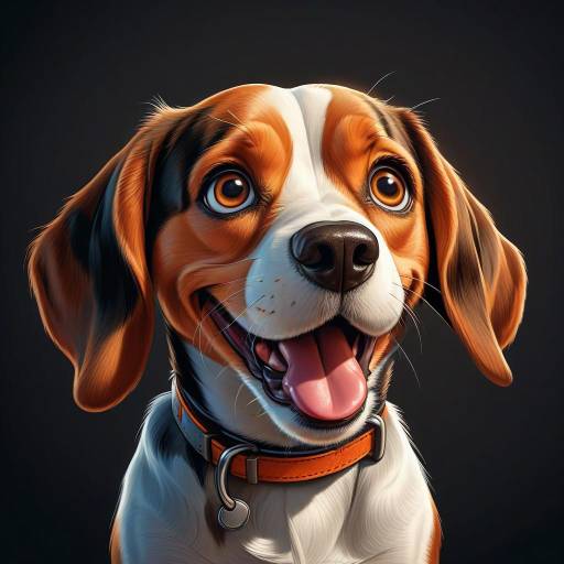 Vibrant Cartoon Beagle Illustration