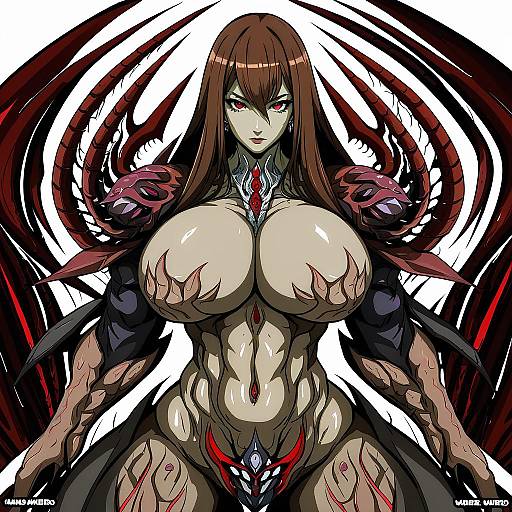 Illustration of Amaha masane, witchblade in the style of Waero