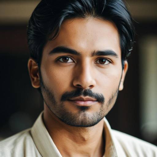 Portrait of Pakistani Man with Mustache