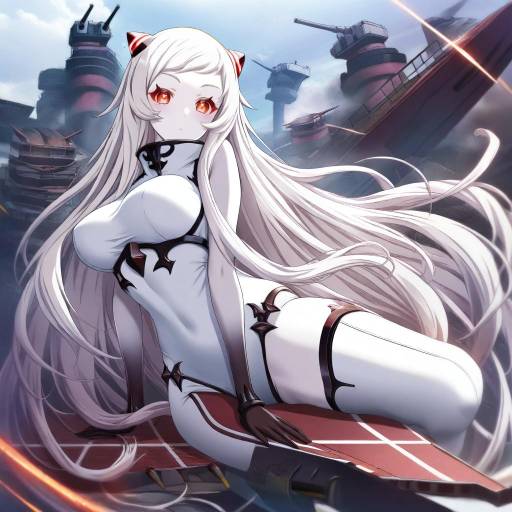 Illustration of Airfield princess, kantai collection in the style of Denhijou niki