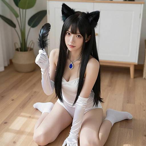 CGI Nude Woman with Cat Ears