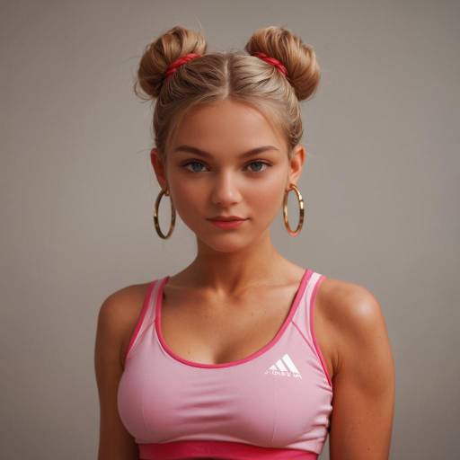 Lithe Young Woman in Sporty Elegance Lithe Young Woman in Sporty Elegance