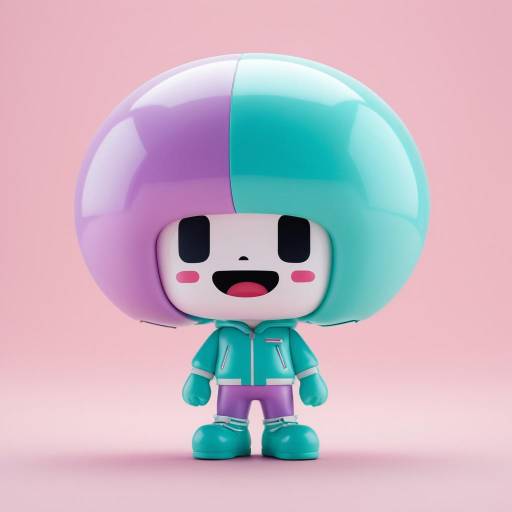 3D Expressionism Sprite Character in Pastel Colors