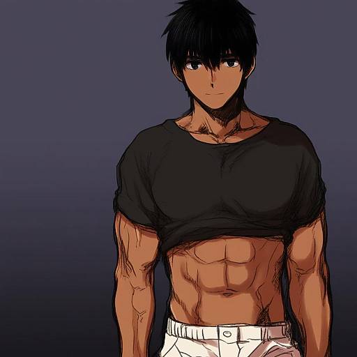 Illustration of Arash (fate), fate (series) in the style of Sakaki imasato