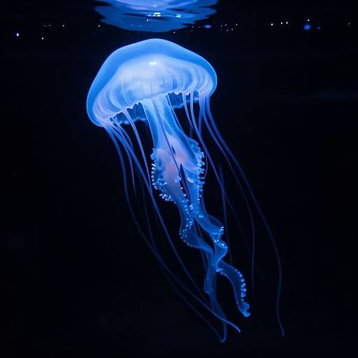 Ethereal 3D Jellyfish Underwater Scene