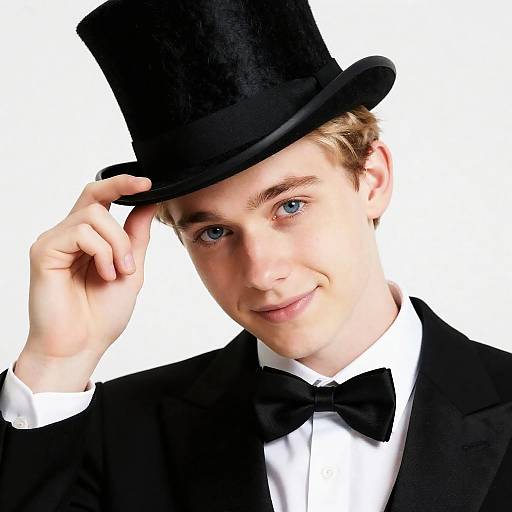Stylish Young Man in Tuxedo Portrait