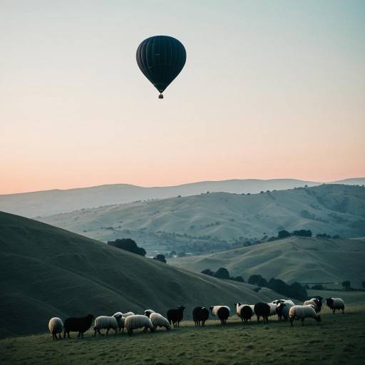 Serene Balloon Scene at Dawn Serene Balloon Scene at Dawn